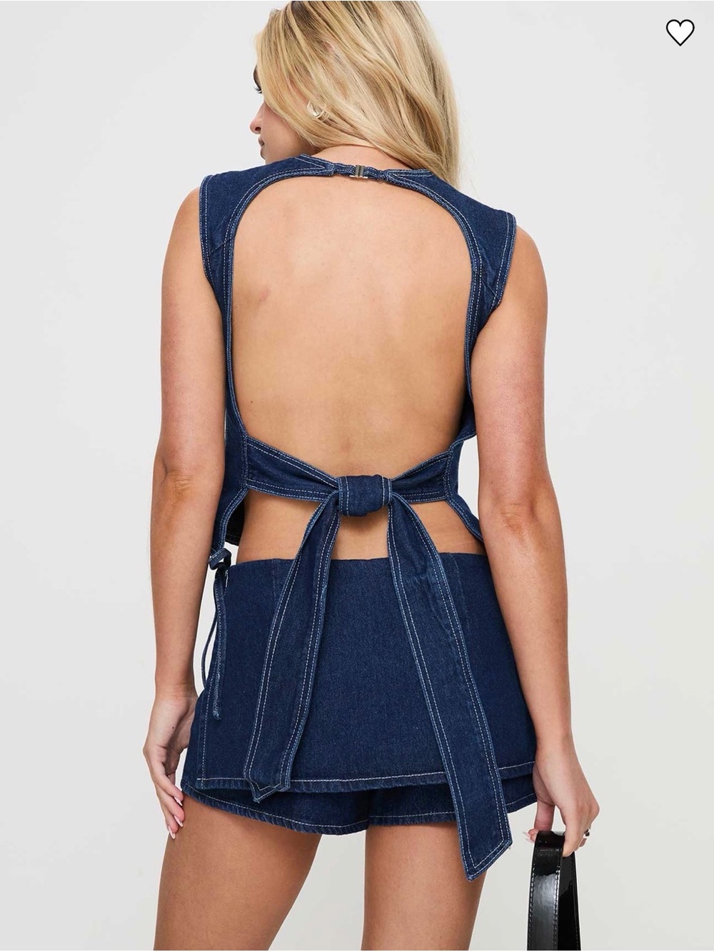 Lioness Countryside Top and Skort Set in Blue Denim - Picture 4 of 9